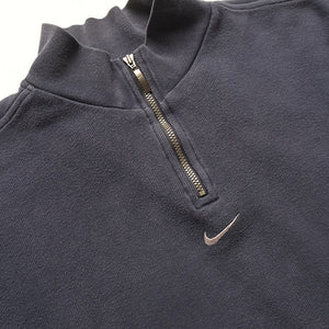 Vintage Nike Team Centre Swoosh Quarter Zip Sweatshirt S Steep