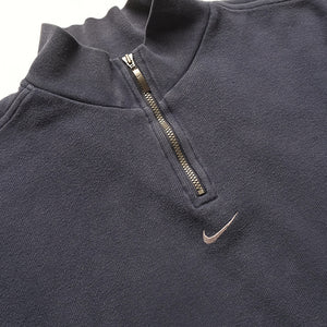 Vintage Nike Team Centre Swoosh Quarter Zip Sweatshirt - S
