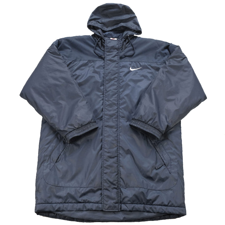 Vintage Nike Big Swoosh Quilted Coat - L