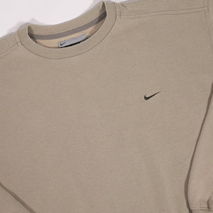 Vintage Nike Embroidered Swoosh Boxy Crewneck - L