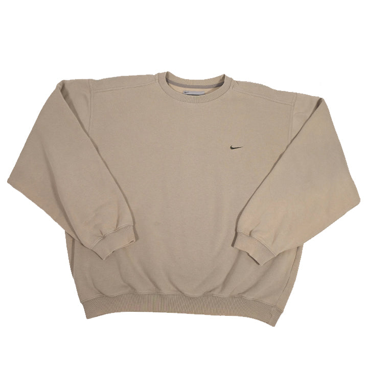 Vintage Nike Embroidered Swoosh Boxy Crewneck - L