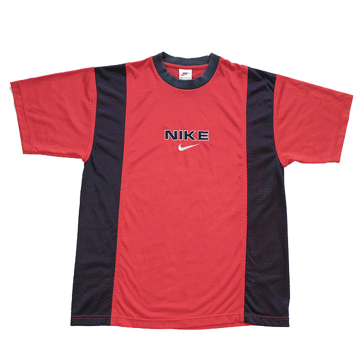 Vintage RARE Nike Centre Embroidered Logo T Shirt L