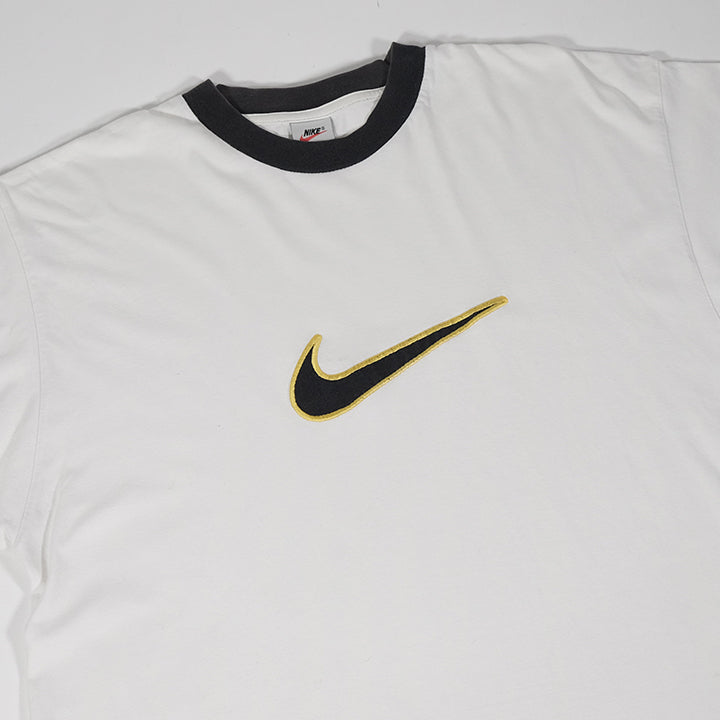 Vintage RARE Nike Big Embroidered Swoosh T-Shirt - L
