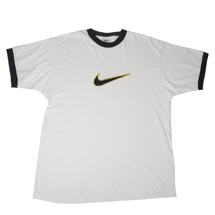 Vintage RARE Nike Big Embroidered Swoosh T-Shirt - L