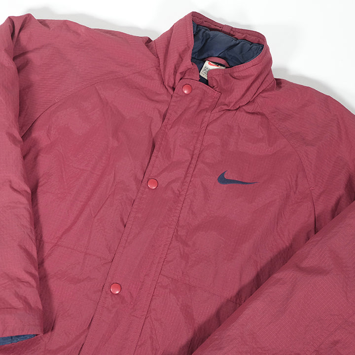 Vintage Nike Embroidered Swoosh Puffer Down Jacket - L