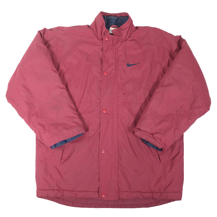 Vintage Nike Embroidered Swoosh Puffer Down Jacket - L