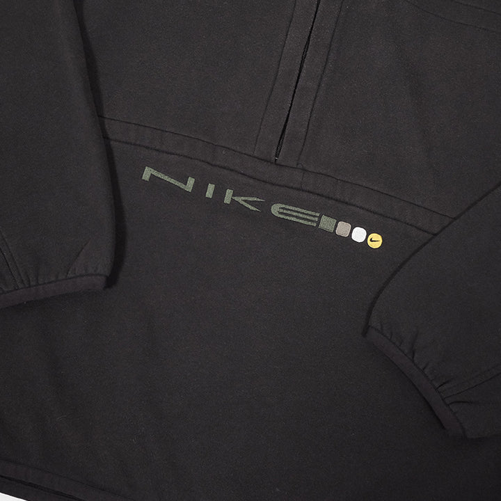 Vintage Rare Nike Embroidered Spell Out Quarter Zip Sweatshirt - XL