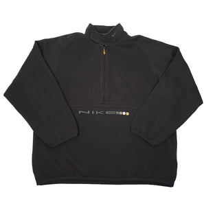 Vintage Rare Nike Embroidered Spell Out Quarter Zip Sweatshirt - XL