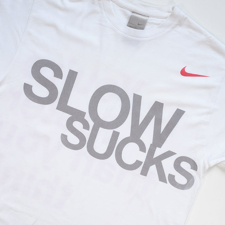 Vintage Nike Slow Sucks T-Shirt - XL