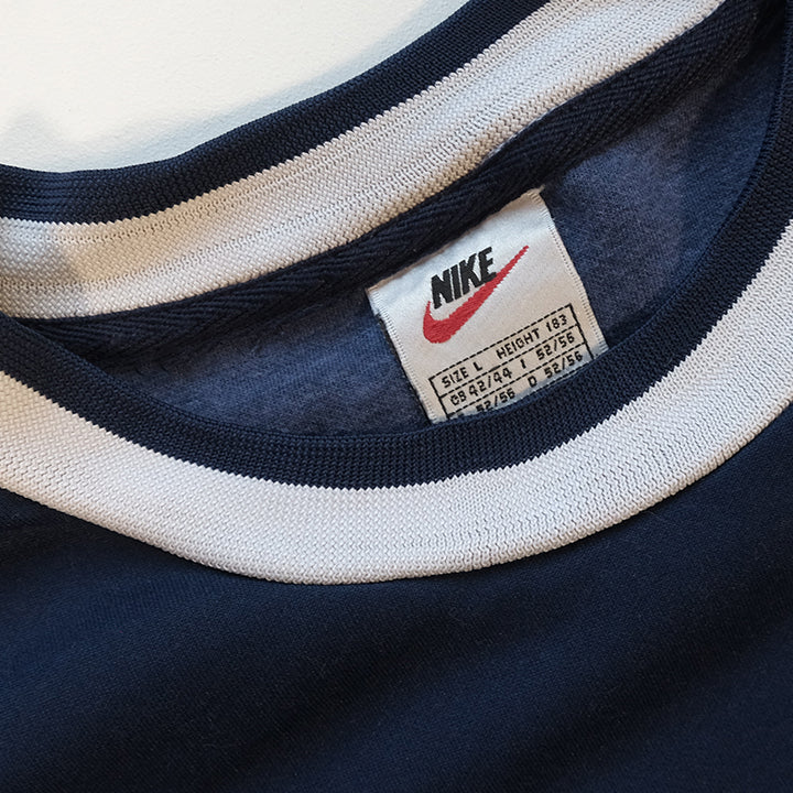 Vintage RARE Nike Big Embroidered Spell Out Crewneck - L