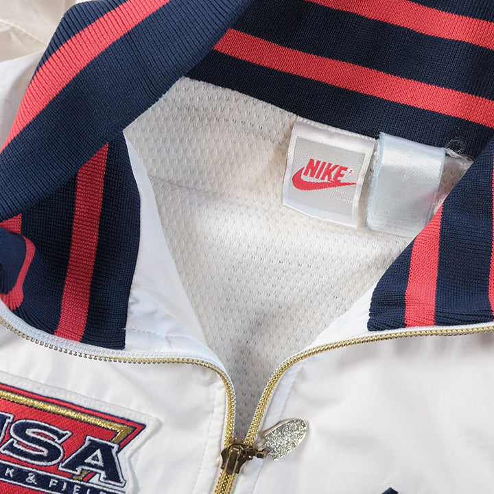 Vintage RARE 1992 Nike USA Track & Feild Grey Tag Jacket - XL