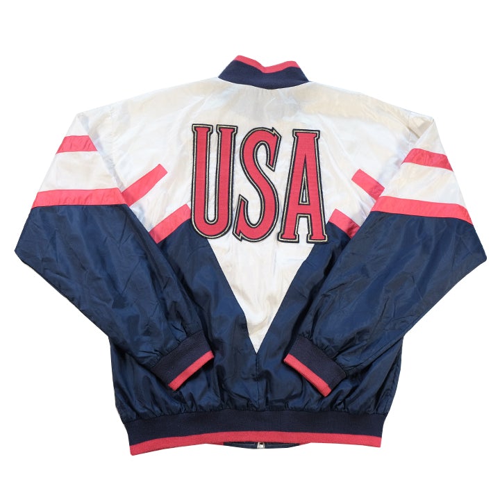 Vintage RARE 1992 Nike USA Track & Field Grey Tag Jacket - L