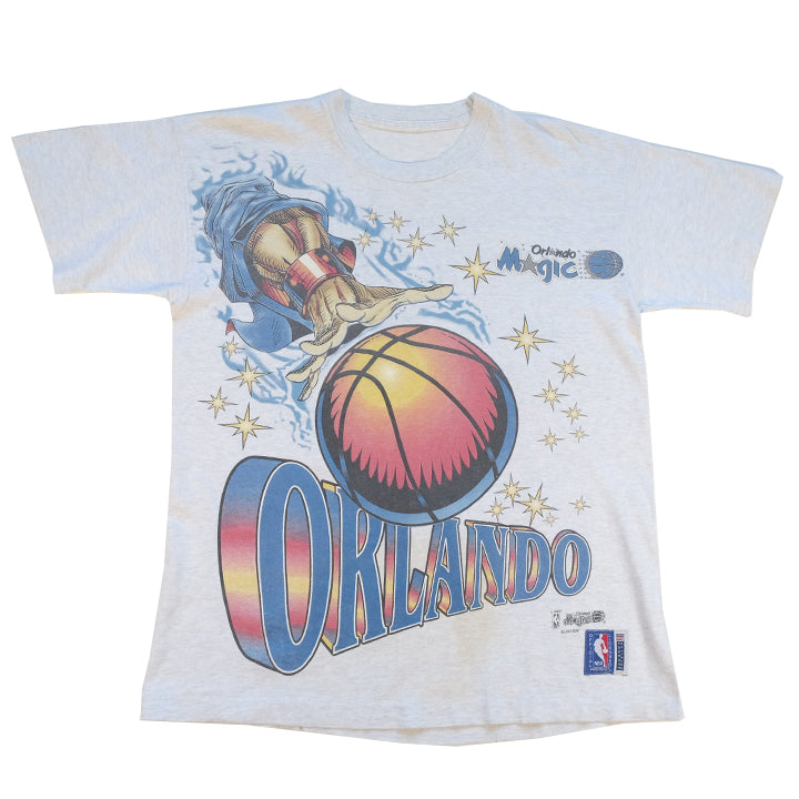 Vintage RARE Orlando Magic Front & Back All Over Graphic T-Shirt - M/L
