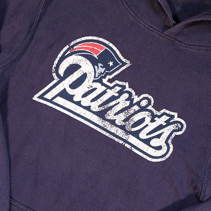 Vintage New England Patriots Spell Out Hoodie - S