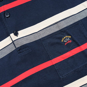 Vintage Paul & Shark Embroidered Stripe Polo Shirt - L