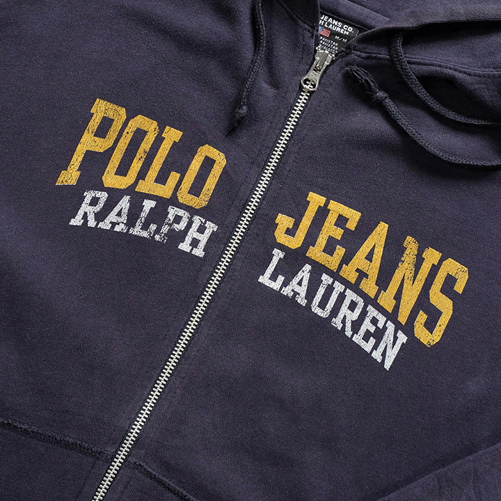 Vintage Polo Ralph Lauren Jeans Big Spell Out Hoodie - M
