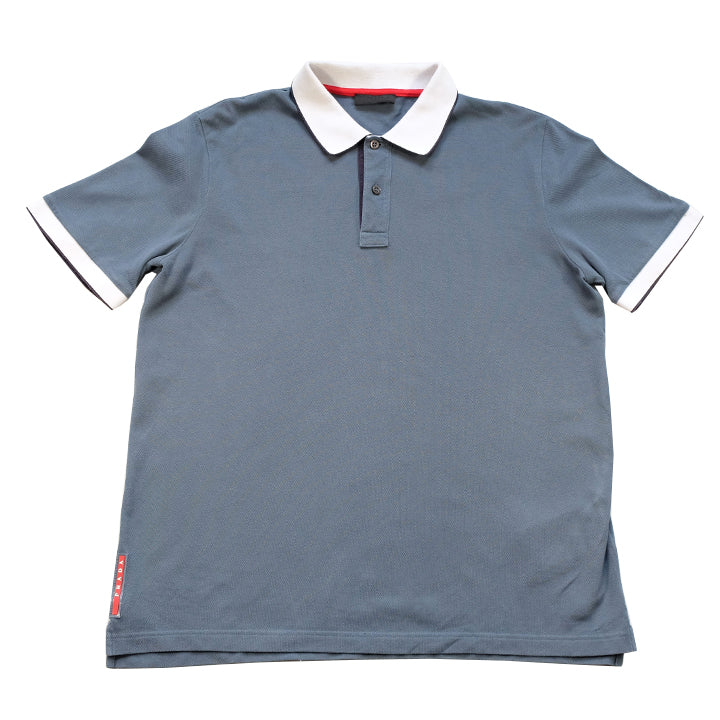 Vintage Prada Logo Polo Shirt - L