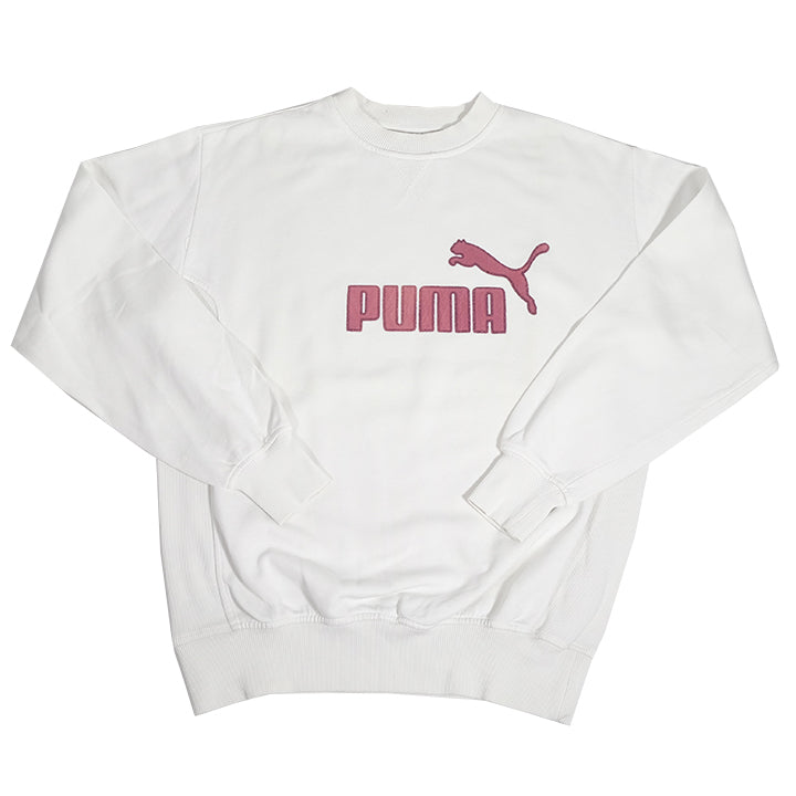 Vintage Puma Big Embroidered Spell Out Crewneck - L