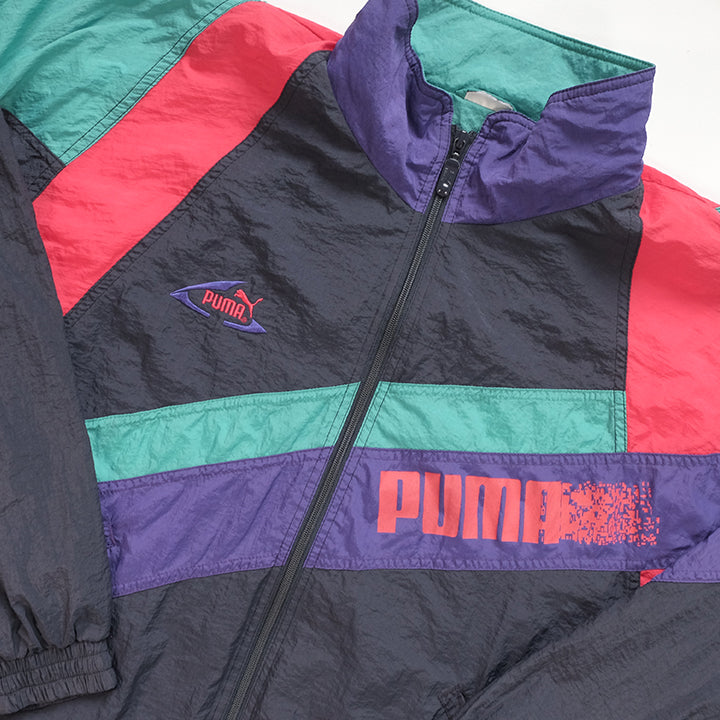 Vintage Puma Logo Track Jacket L