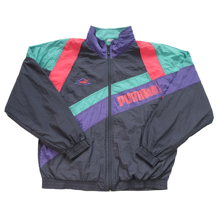 Vintage Puma Logo Track Jacket - L