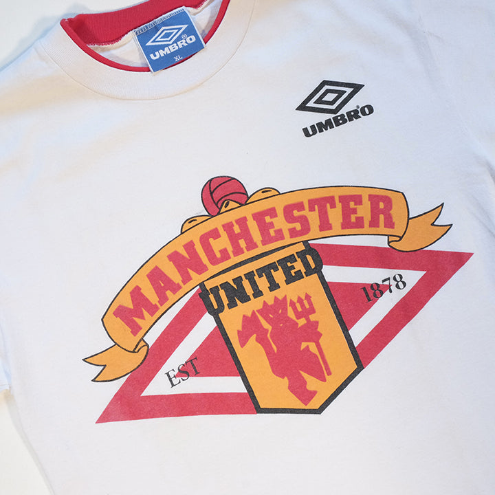 Vintage 1990s RARE Umbro Manchester United T-Shirt - L