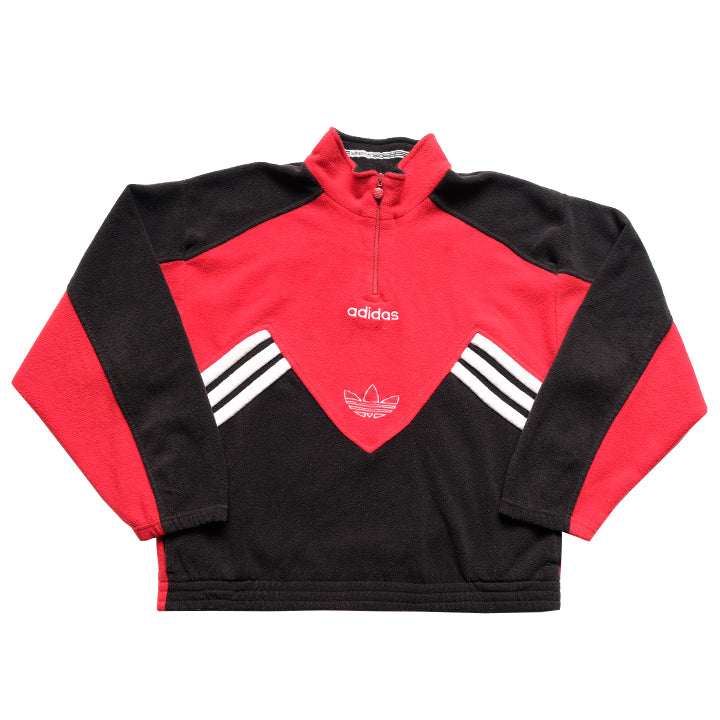 Vintage OG RARE Adidas Quarter Zip Fleece - M