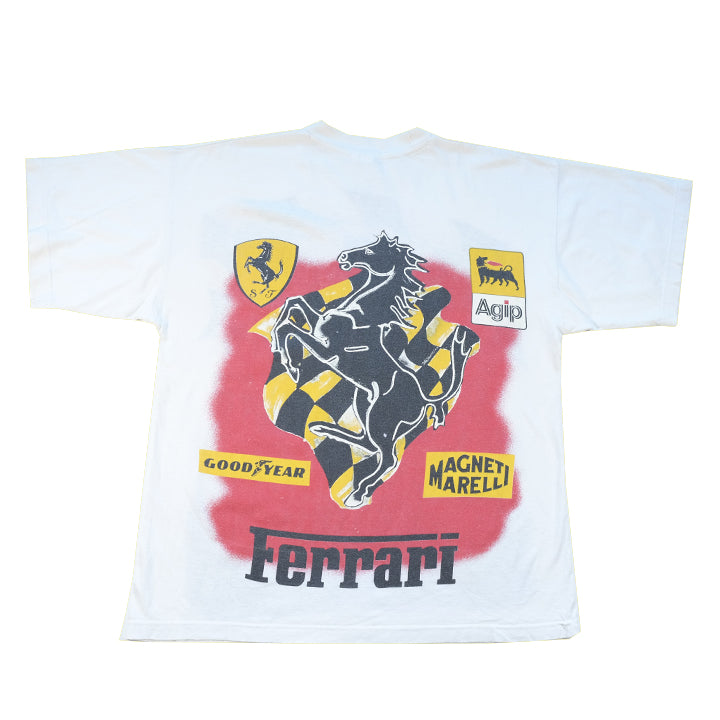 Vintage RARE 1990s Ferrari F1 Front & Back Graphic T-Shirt - L