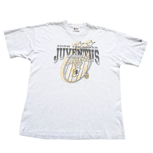 Vintage RARE Juventus Show The Power Graphic Single Stitch T-Shirt - XL