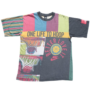 Vintage RARE Nike Alley Hoops Foul Free All Over Print T-Shirt - L