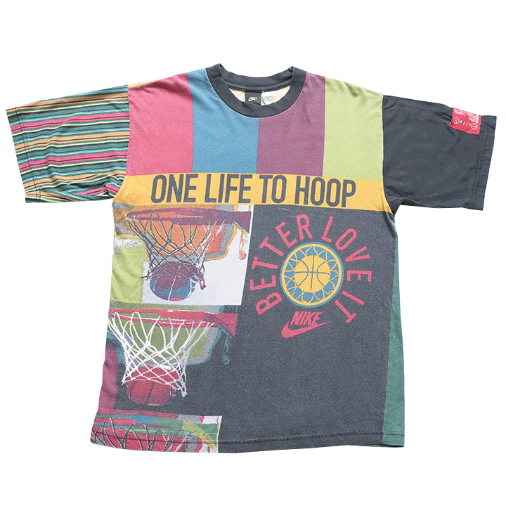Vintage RARE Nike Alley Hoops Foul Free All Over Print T-Shirt - L