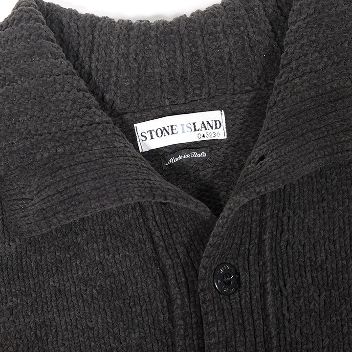 Vintage Rare 2000 Stone Island Button Knit Sweater Made In Italy - XL