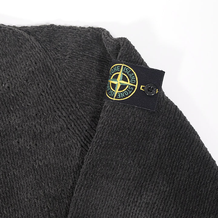 Vintage Rare 2000 Stone Island Button Knit Sweater Made In Italy - XL