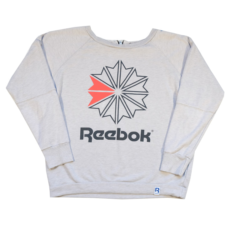 Vintage Reebok WOMENS Big Logo Sweatshirt Top - L