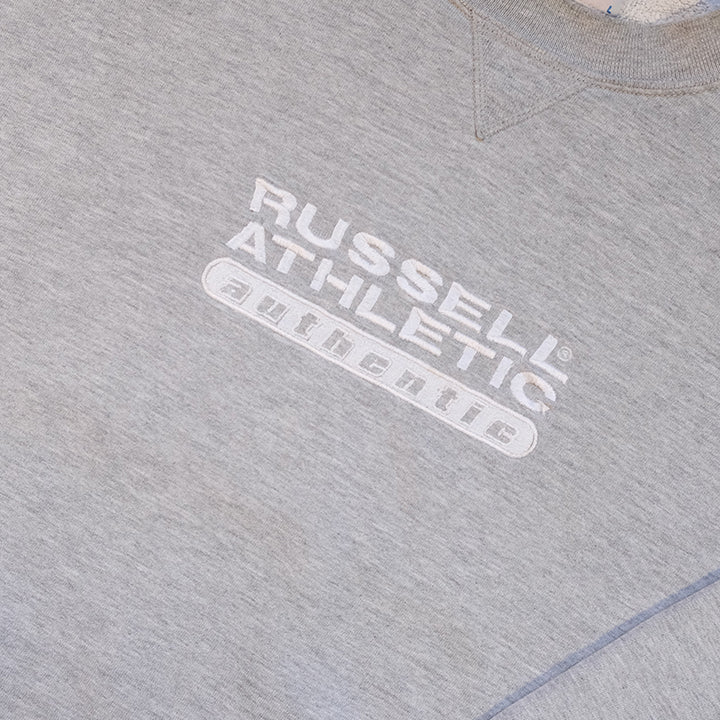 Vintage Russell Athletic Embroidered Spell Out Crewneck - L