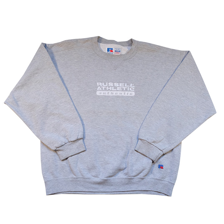 Vintage Russell Athletic Embroidered Spell Out Crewneck - L