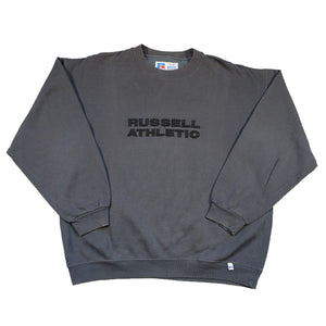Vintage Russell Athletic Embroidered Spell Out Crewneck - L/XL
