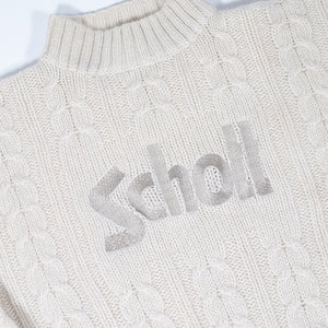 Vintage Schott NYC Embroidered Knit Sweater - L