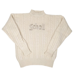 Vintage Schott NYC Embroidered Knit Sweater - L