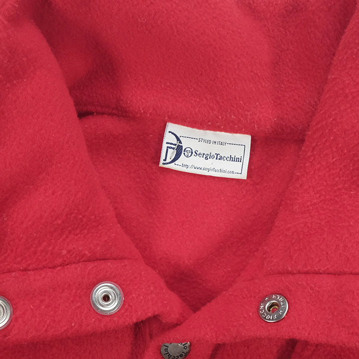 Vintage Sergio Tacchini Embroidered Snap Fleece - L