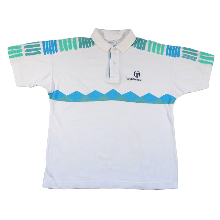 Vintage 80s Sergio Tacchini Embroidered Logo Polo - S