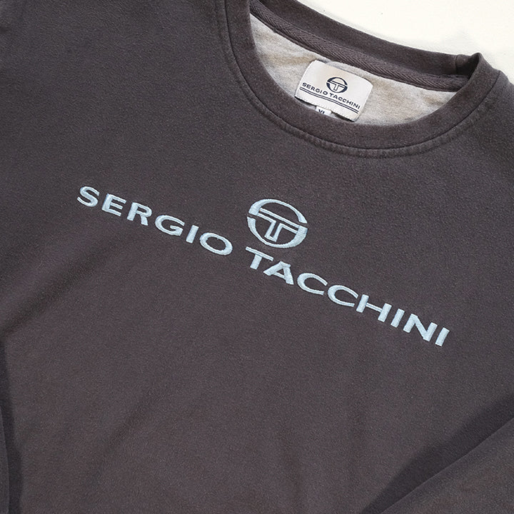 Vintage Sergio Tacchini Embroidered Spell Out Crewneck - M