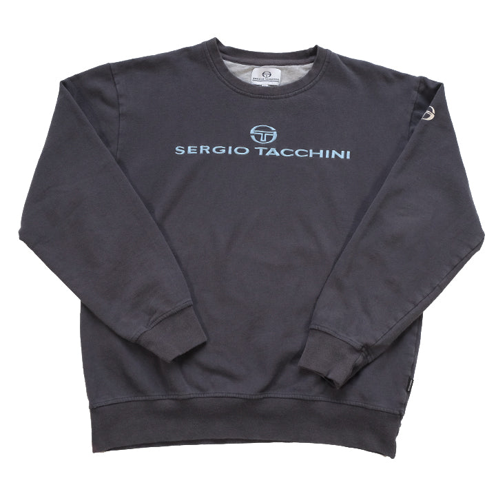 Vintage Sergio Tacchini Embroidered Spell Out Crewneck - M