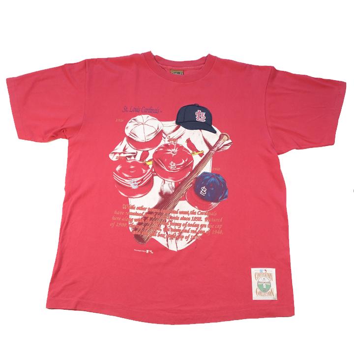 vintage 80s single stitch 1985 St. Louis Cardinals T-Shirt Full Team Roster  S/M
