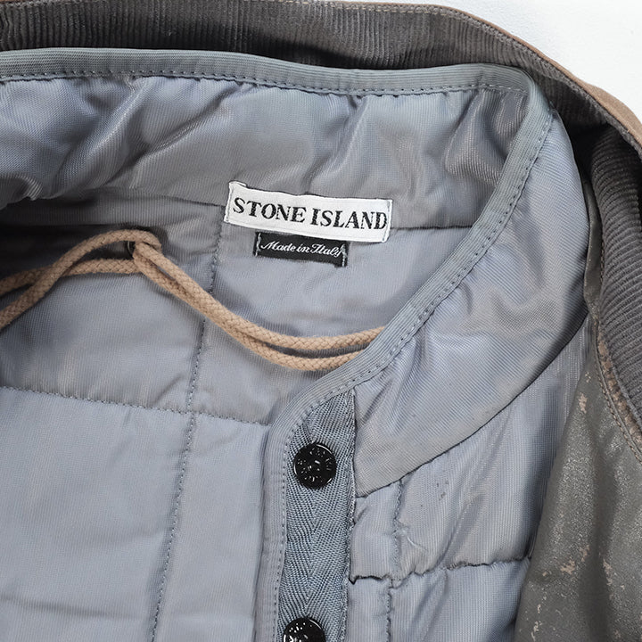 Vintage RARE 1998 Stone Island Quilted Raso Gommato Jacket - L