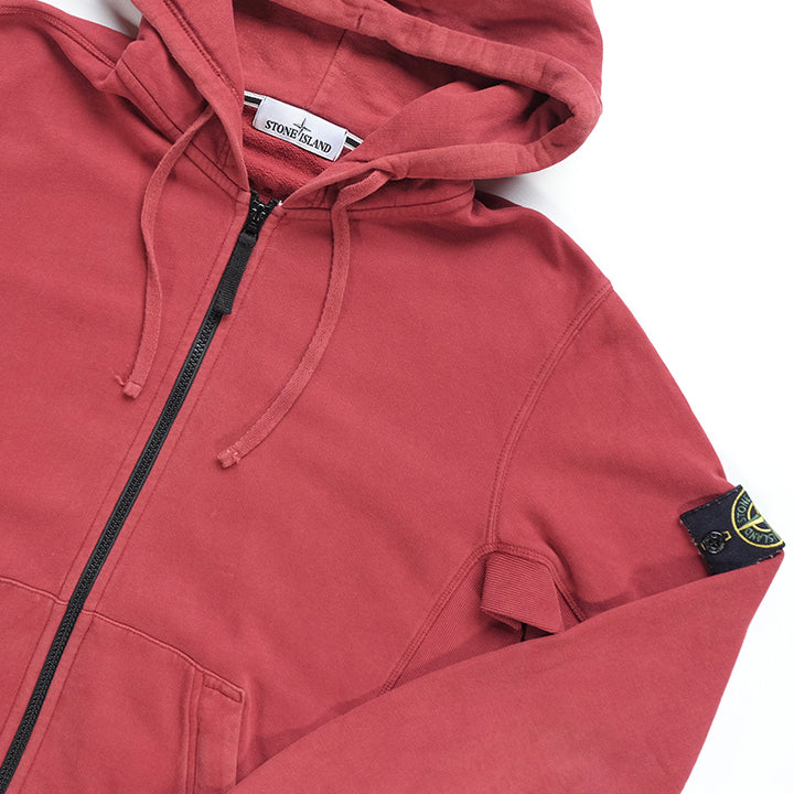 Stone Island Patch Full Zip Hoodie Sweatshirt - M