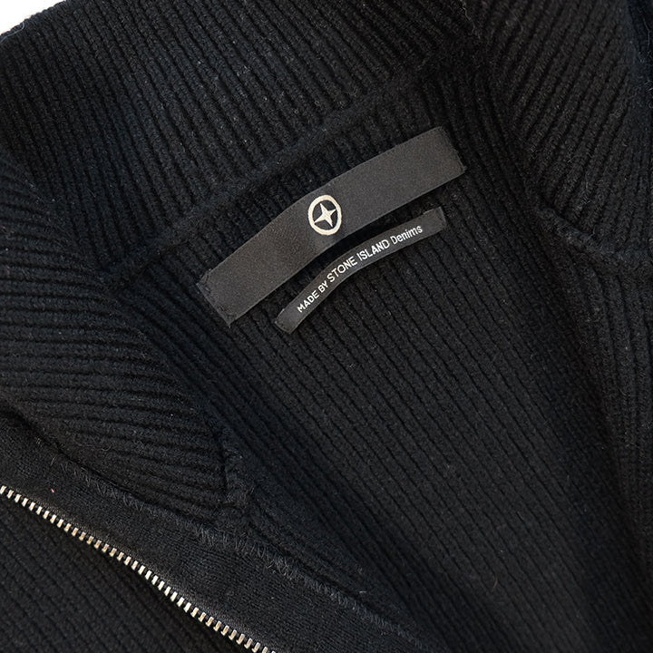 Vintage 2006 Stone Island Quarter Zip Heavy Weight Knit Sweater - M/L