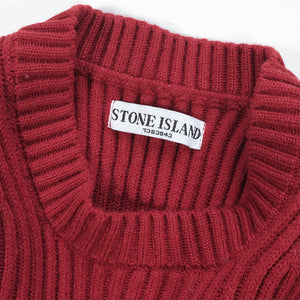 Vintage Stone Island Ribbed Heavy Weight Sweater Made In Italy - M