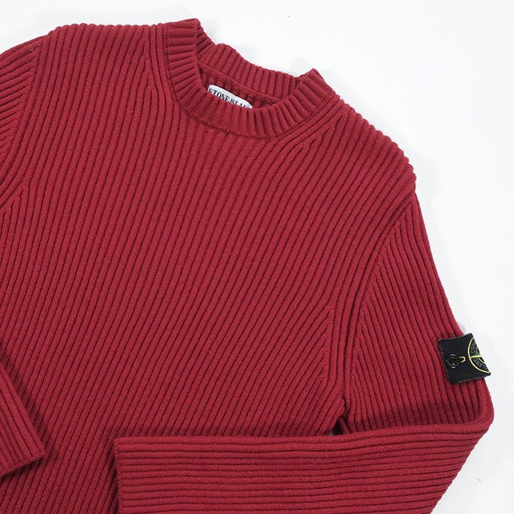 Vintage Stone Island Ribbed Heavy Weight Sweater Made In Italy - M