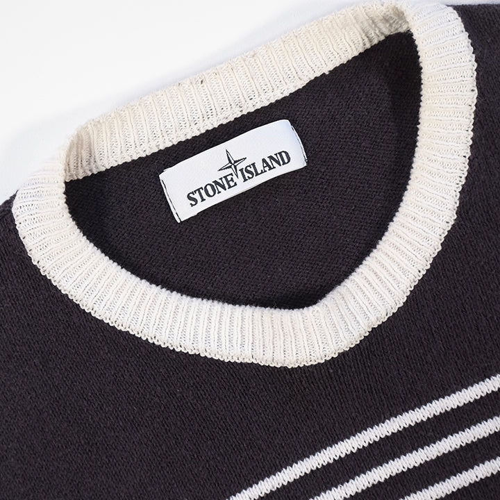 Vintage 2014 Stone Island Stripe Patch Sweater - L