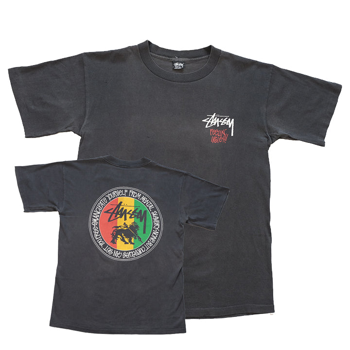 Vintage RARE Stussy Feelin' Irie Made In USA Single Stitch T-Shirt - L